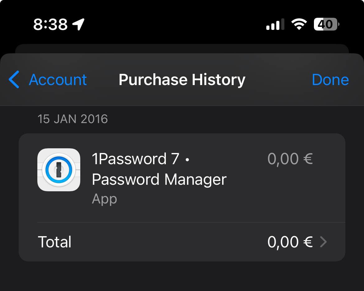 1Password first purchase